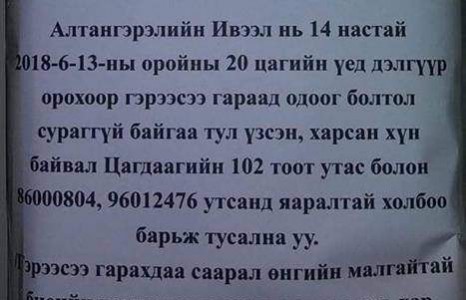 А.Ивээл охин сураггүй алга болоод 13 хонож байна...