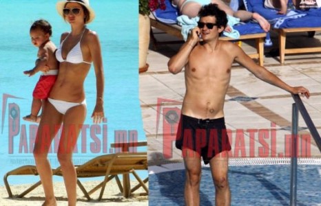 Орландо Блум эхнэр хүүхдийн хамт Таитад