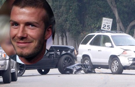 Дэвид Бэкхэм хурд хэтрүүлснээс болж, осол гаргажээ