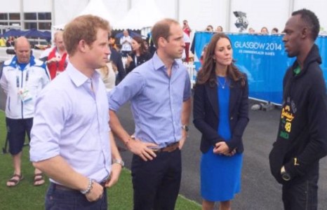 Уильям, Кэтрин нар Усайн Болттой уулзжээ