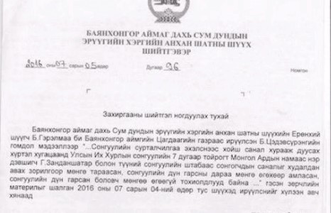 Х.Баттулгыг гүтгэж, Д.Ганбатыг унагахаар мөнгө тараасныг шүүх тогтоожээ