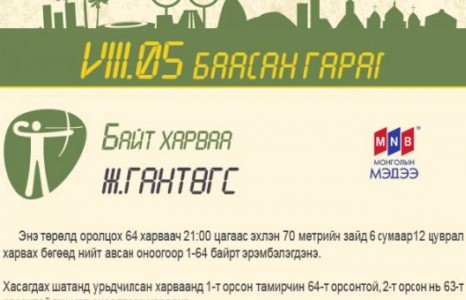 РИО 2016: Монголын баг тамирчдын цагийн хуваарь УЛААНБААТАРЫН ЦАГААР