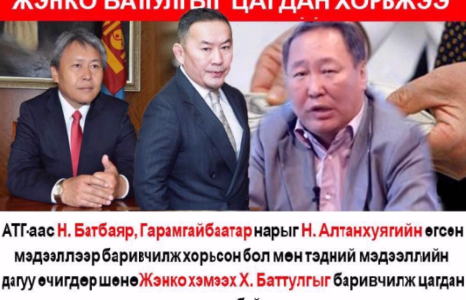 Женко Баттулга хоригдсон уу? 