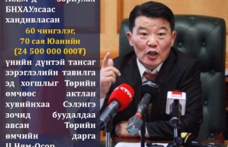 АСЕМ-аар авсан 24.5 ТЭРБУМЫН тавилгыг актлаж, Ц.Ням-Осор өөрийн Сэлэнгэ зочид буудалдаа өгсөн үү