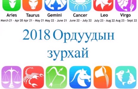 Ордуудын 2018 оны зурхай
