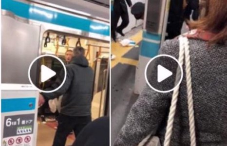 Японы метронд монгол залуучууд хоорондоо зодолджээ