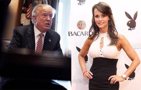 Трамп эхнэрийнхээ араар тавьжээ