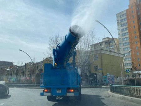 Энхтайваны өргөн чөлөө, Бага тойрууд халдваргүйтгэл хийж байна