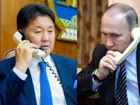 Монгол Улсын Ерөнхийлөгч У.Хүрэлсүх, ОХУ-ын Ерөнхийлөгч В.В.Путин нар утсаар ярив