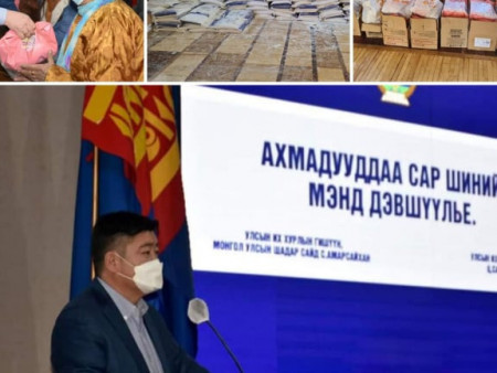 Шадар сайд С.Амарсайхан, УИХ-ын гишүүн Ц.Сандаг-Очир нар тойргийнхоо ахмадуудад гарын бэлэг, гурил тараав