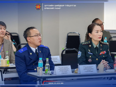“АЛБАДАН ЭМЧЛЭХ АЖИЛЛАГААНЫ ЭРХ ЗҮЙН ЗОХИЦУУЛАЛТ, ХЭРЭГЖИЛТ” СЭДЭВТ ЭРДЭМ ШИНЖИЛГЭЭНИЙ ХУРАЛ ЗОХИОН БАЙГУУЛЛАА