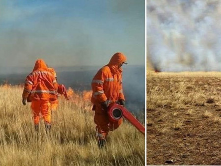Сүхбаатар аймагт гарсан түймрийн улмаас 2 айлын гэр, амбаар, малын хашаа шатжээ