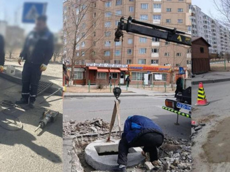 Эвдэрч гэмтсэн үзлэгийн болон шүүрт худгуудыг засварлаж байна