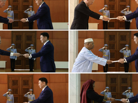 Монгол Улсад хавсран суух Элчин сайд нар Итгэмжлэх жуух бичгээ өргөн барилаа