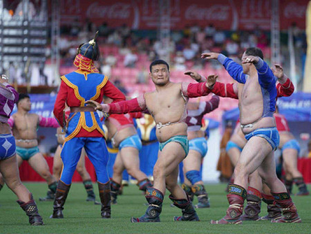 Төв Цэнгэлдэхийн шинэ зүлэг бөхчүүдийн сэтгэлд нийцэв