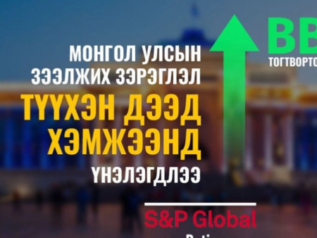Монгол Улсын зээлжих зэрэглэл сүүлийн 13 жилийн дээд түвшинд хүрлээ