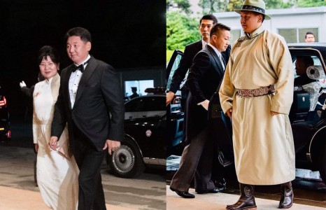 Ерөнхий сайд Японд дээлээрээ бас гэргийгээрээ гангарлаа